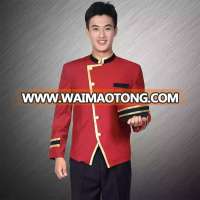 x-265 hotel doorman red uniform hotel staff uniform